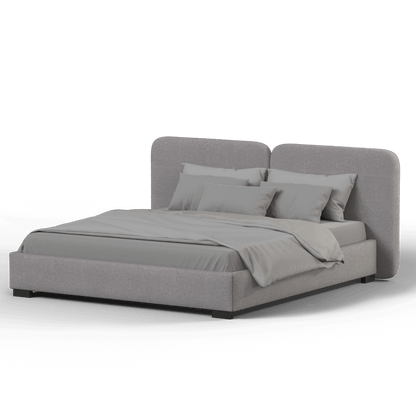 Chloe Upholstered Double Bed in Soft Woven Fabric