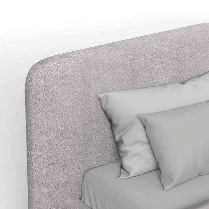 Chloe Upholstered Double Bed in Soft Woven Fabric