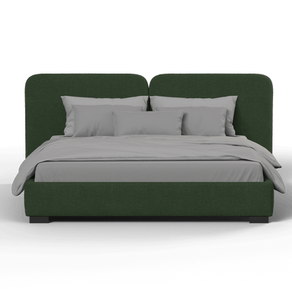 Chloe Upholstered Double Bed in Soft Woven Fabric