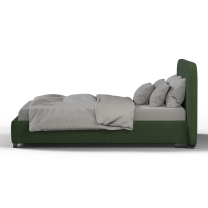 Chloe Upholstered Double Bed in Soft Woven Fabric