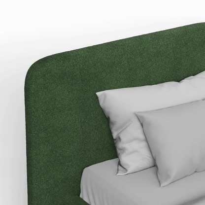 Chloe Upholstered Double Bed in Soft Woven Fabric
