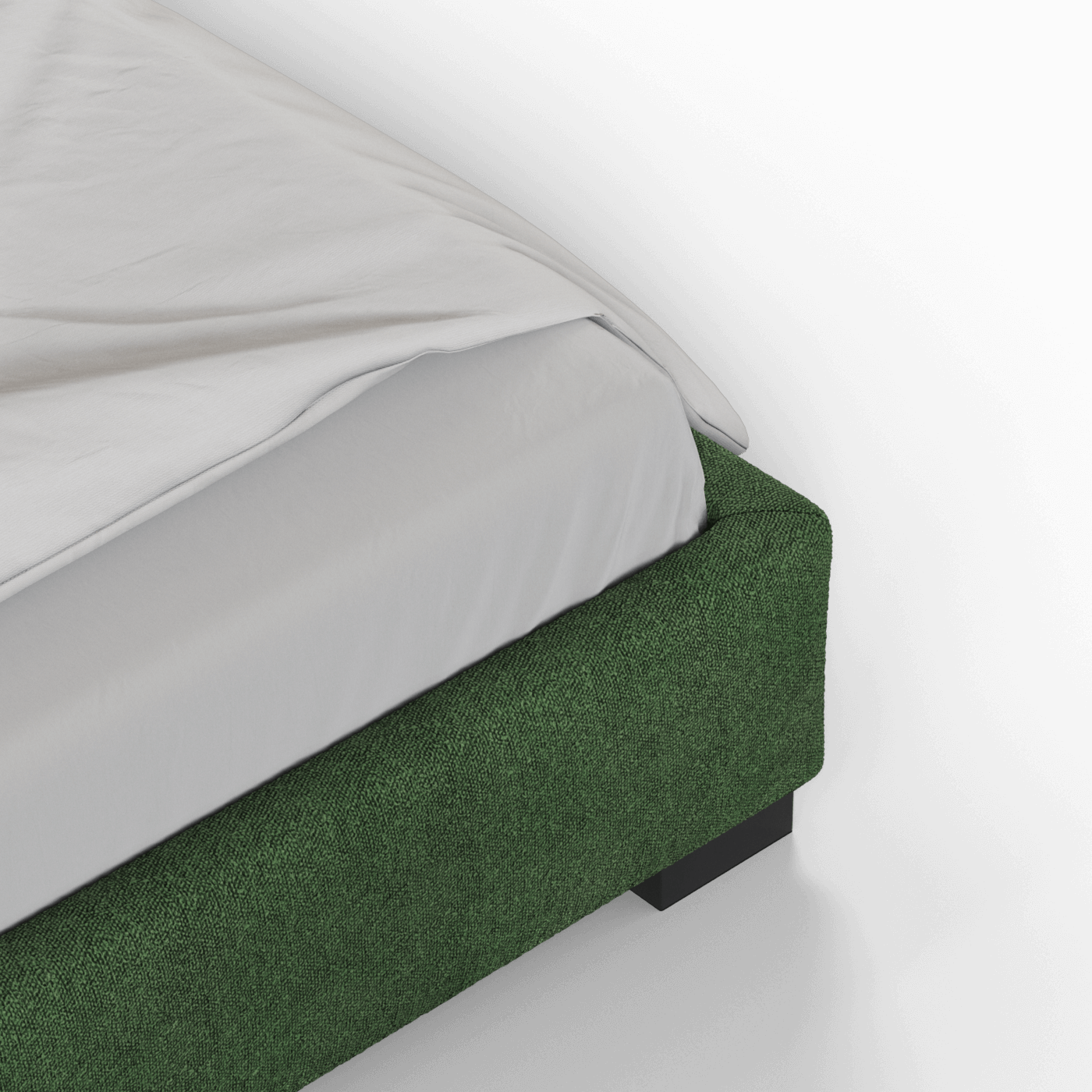 Chloe Upholstered Double Bed in Soft Woven Fabric