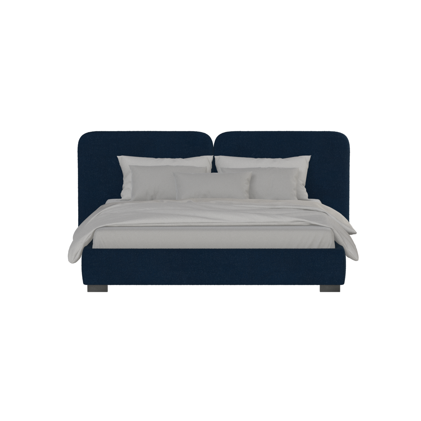 Chloe Upholstered Double Bed in Soft Woven Fabric