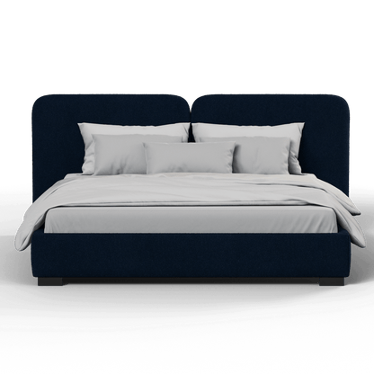 Chloe Upholstered Double Bed in Soft Woven Fabric