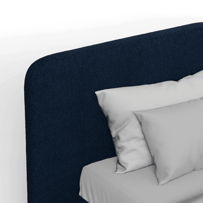 Chloe Upholstered Double Bed in Soft Woven Fabric