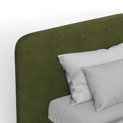 Chloe Upholstered Double Bed in Soft Woven Fabric