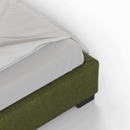 Chloe Upholstered Double Bed in Soft Woven Fabric