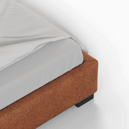 Chloe Upholstered Double Bed in Soft Woven Fabric