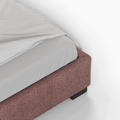 Chloe Upholstered Double Bed in Soft Woven Fabric