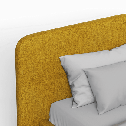 Chloe Upholstered Double Bed in Soft Woven Fabric