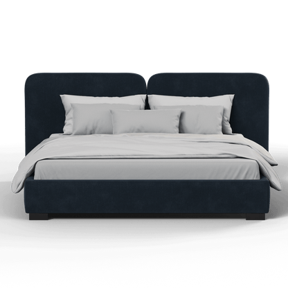 Chloe Upholstered Double Bed in Soft Woven Fabric
