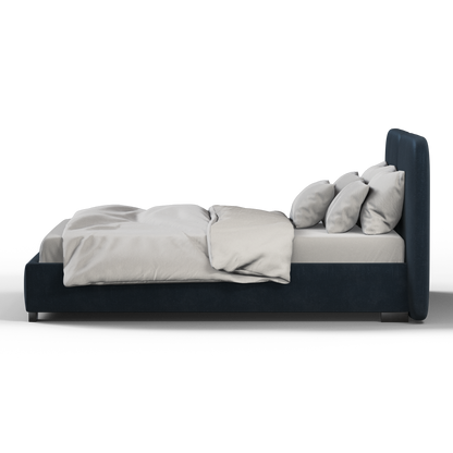 Chloe Upholstered Double Bed in Soft Woven Fabric