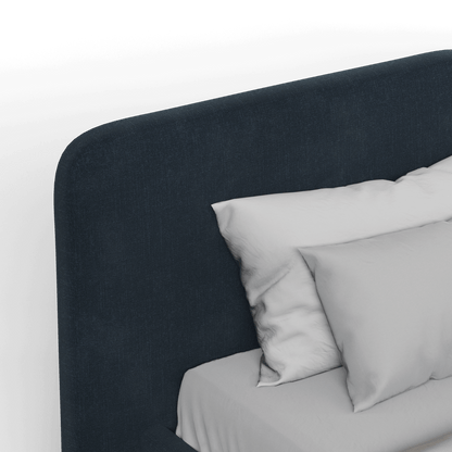 Chloe Upholstered Double Bed in Soft Woven Fabric