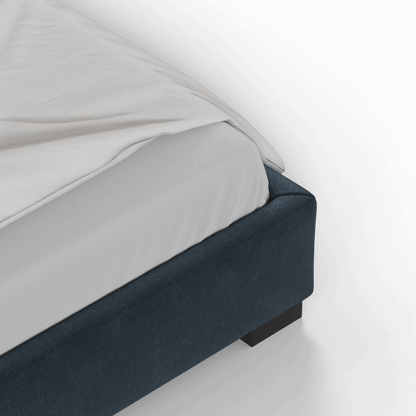 Chloe Upholstered Double Bed in Soft Woven Fabric