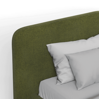 Chloe Upholstered Double Bed in Soft Woven Fabric