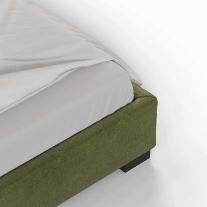 Chloe Upholstered Double Bed in Soft Woven Fabric