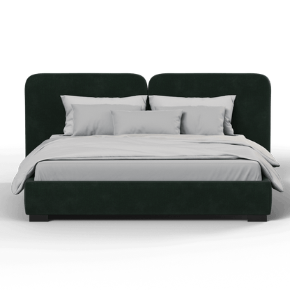 Chloe Upholstered Double Bed in Soft Woven Fabric