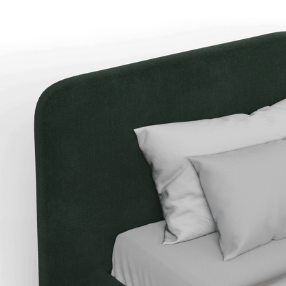 Chloe Upholstered Double Bed in Soft Woven Fabric