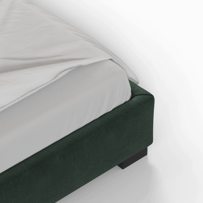 Chloe Upholstered Double Bed in Soft Woven Fabric