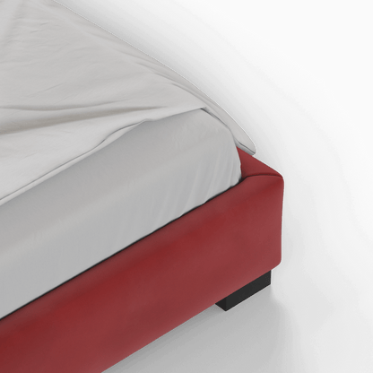 Chloe Upholstered Double Bed in Soft Woven Fabric