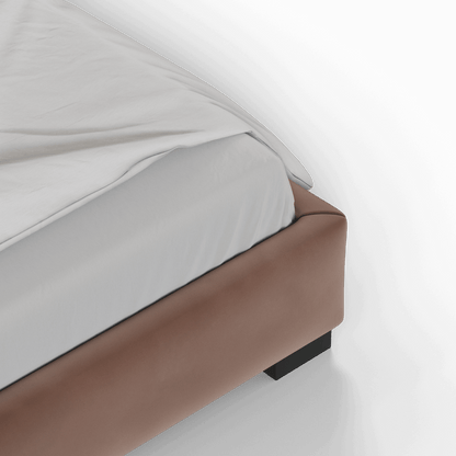 Chloe Upholstered Double Bed in Soft Woven Fabric