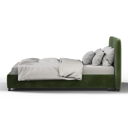 Chloe Upholstered Double Bed in Soft Woven Fabric
