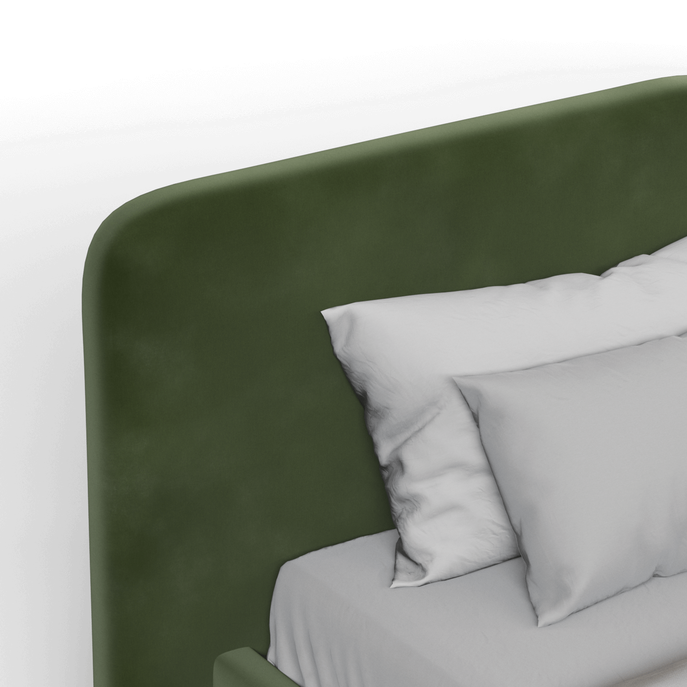 Chloe Upholstered Double Bed in Soft Woven Fabric