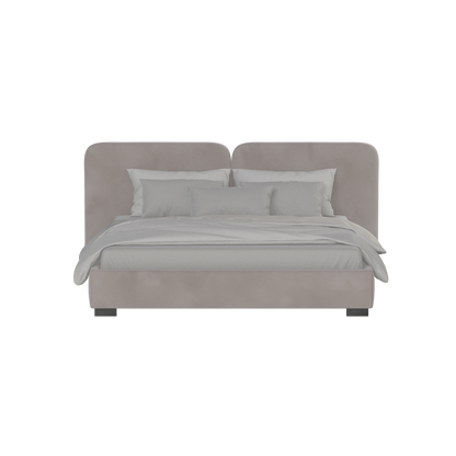 Chloe Upholstered Double Bed in Soft Woven Fabric