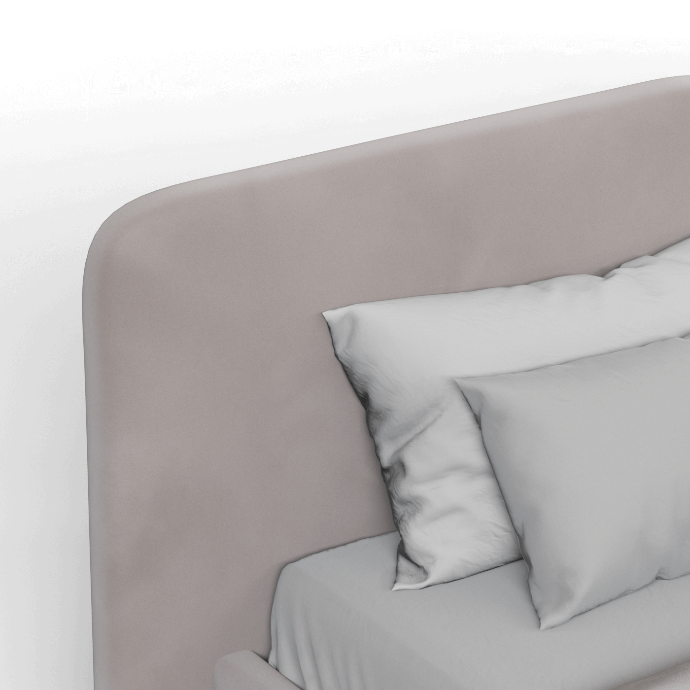 Chloe Upholstered Double Bed in Soft Woven Fabric
