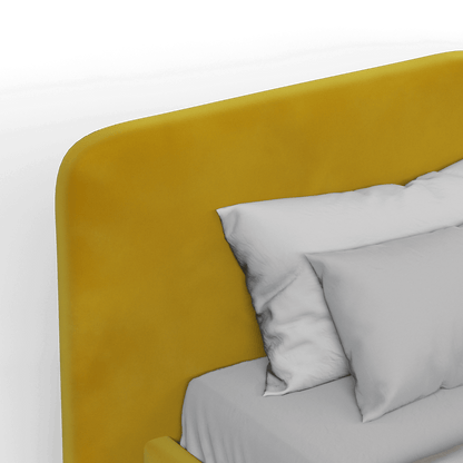 Chloe Upholstered Double Bed in Soft Woven Fabric
