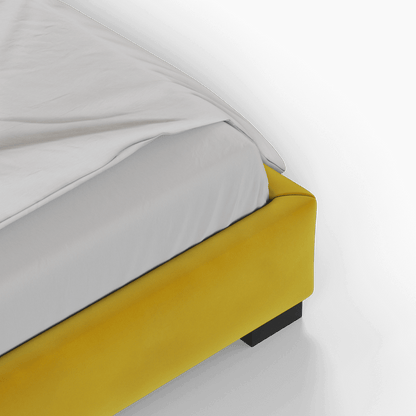 Chloe Upholstered Double Bed in Soft Woven Fabric