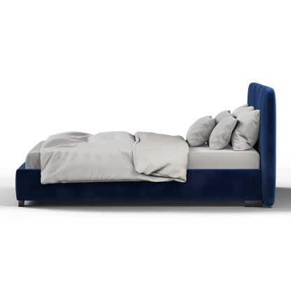 Chloe Upholstered Double Bed in Soft Woven Fabric