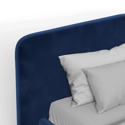Chloe Upholstered Double Bed in Soft Woven Fabric