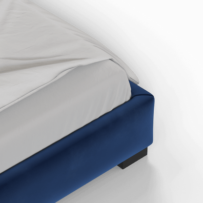 Chloe Upholstered Double Bed in Soft Woven Fabric