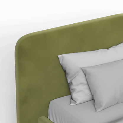 Chloe Upholstered Double Bed in Soft Woven Fabric