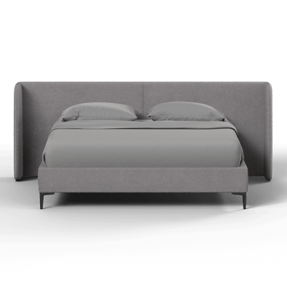Abbey Uphlostered Bed with Structured Headboard and Refined Lines