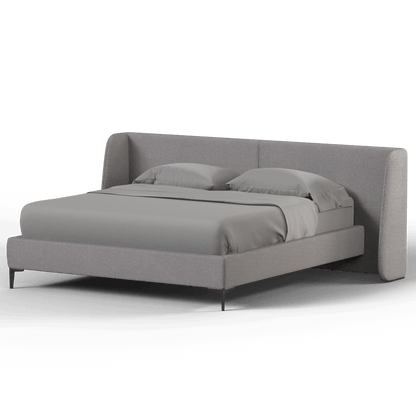 Abbey Uphlostered Bed with Structured Headboard and Refined Lines