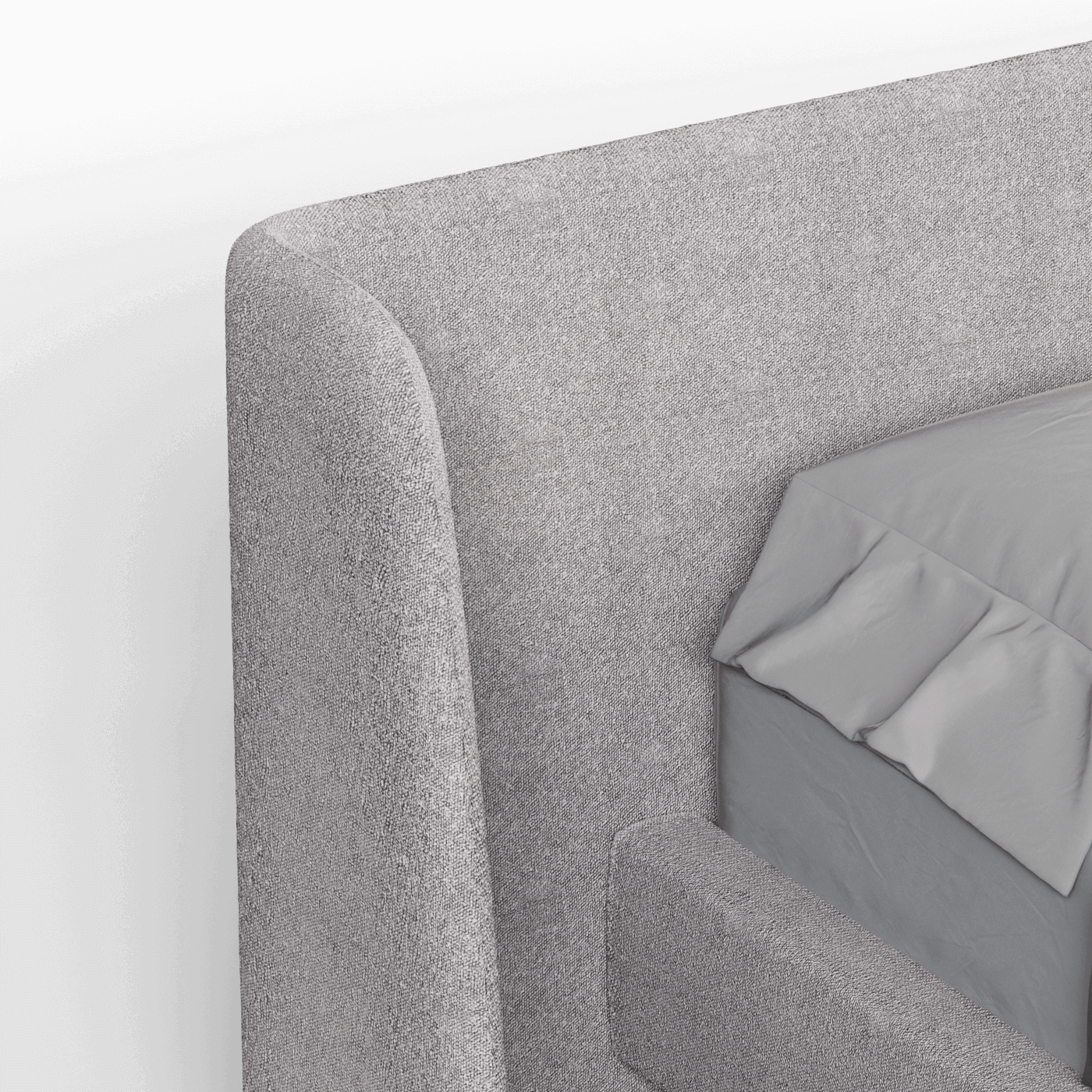 Abbey Uphlostered Bed with Structured Headboard and Refined Lines