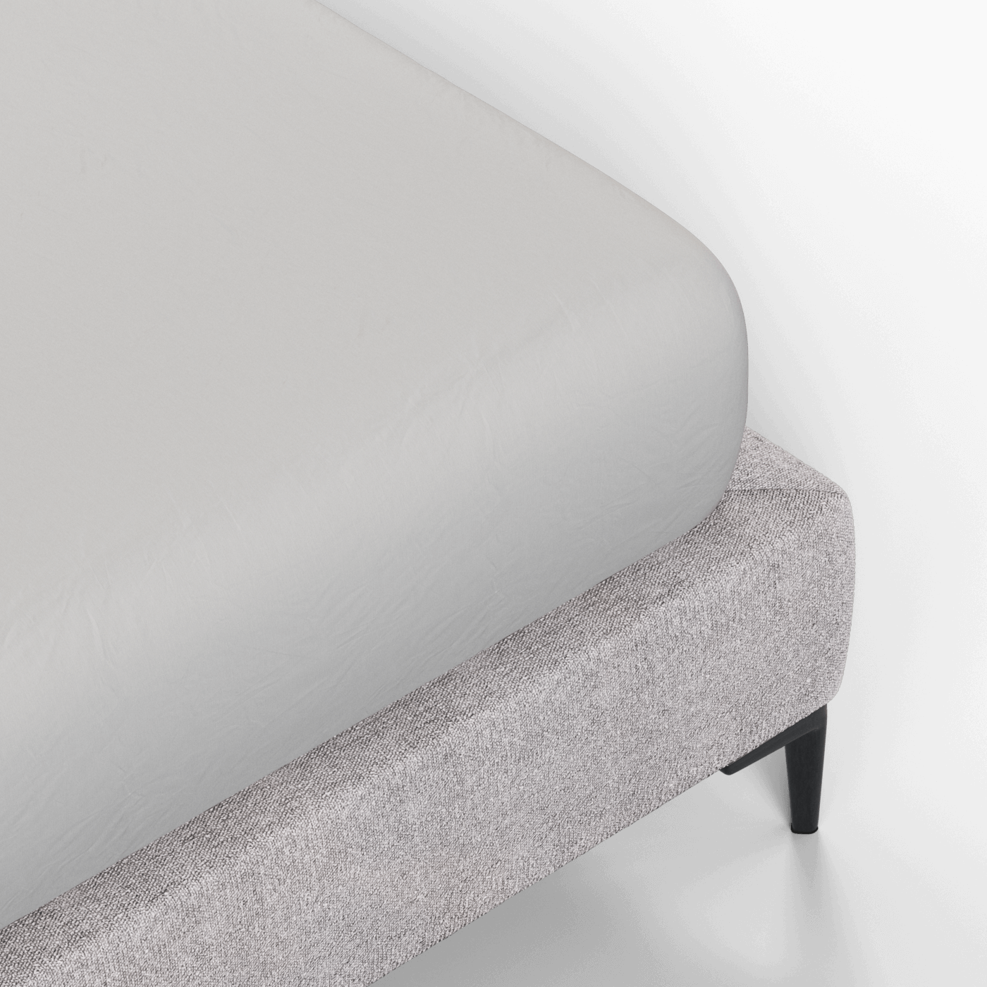 Abbey Uphlostered Bed with Structured Headboard and Refined Lines
