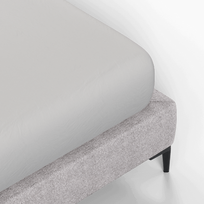 Abbey Uphlostered Bed with Structured Headboard and Refined Lines