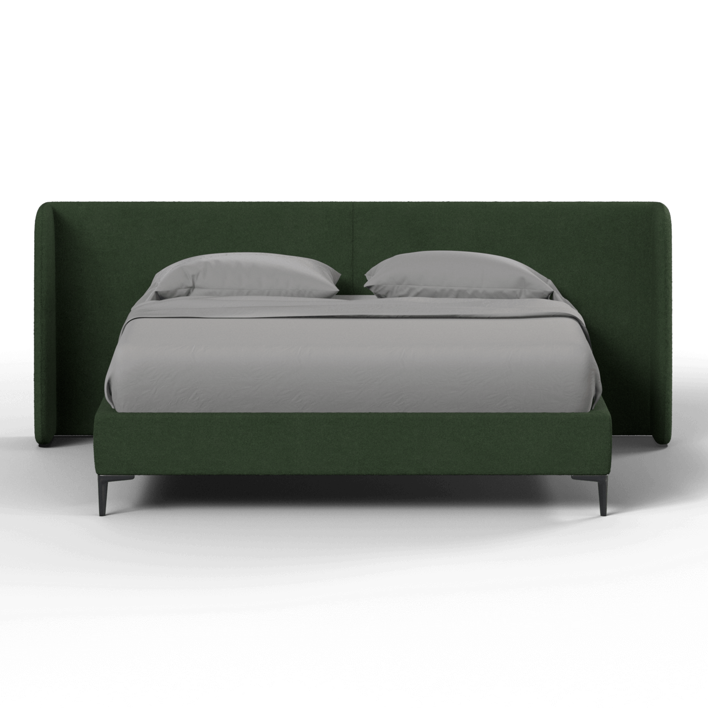 Abbey Uphlostered Bed with Structured Headboard and Refined Lines