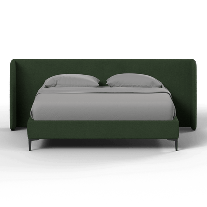 Abbey Uphlostered Bed with Structured Headboard and Refined Lines