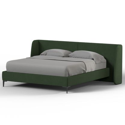 Abbey Uphlostered Bed with Structured Headboard and Refined Lines