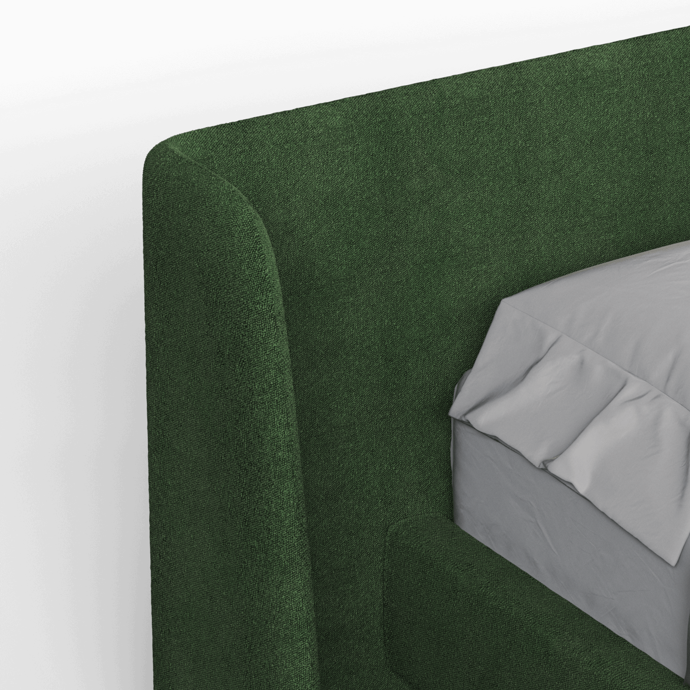 Abbey Uphlostered Bed with Structured Headboard and Refined Lines