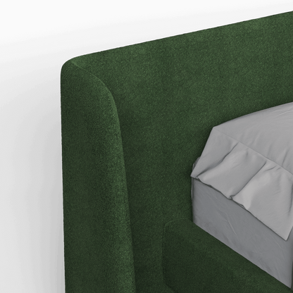 Abbey Uphlostered Bed with Structured Headboard and Refined Lines