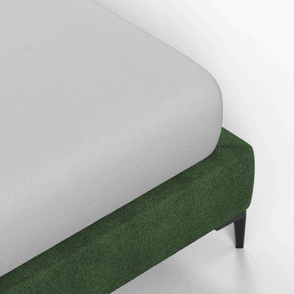 Abbey Uphlostered Bed with Structured Headboard and Refined Lines