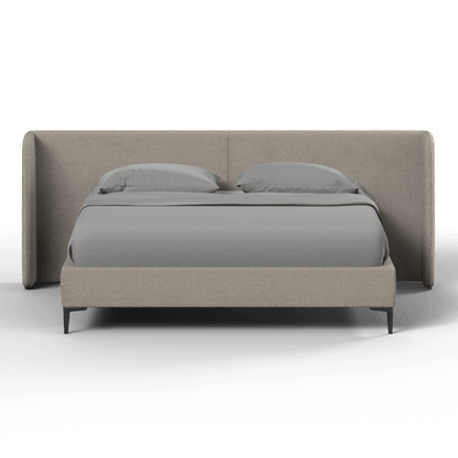 Abbey Uphlostered Bed with Structured Headboard and Refined Lines