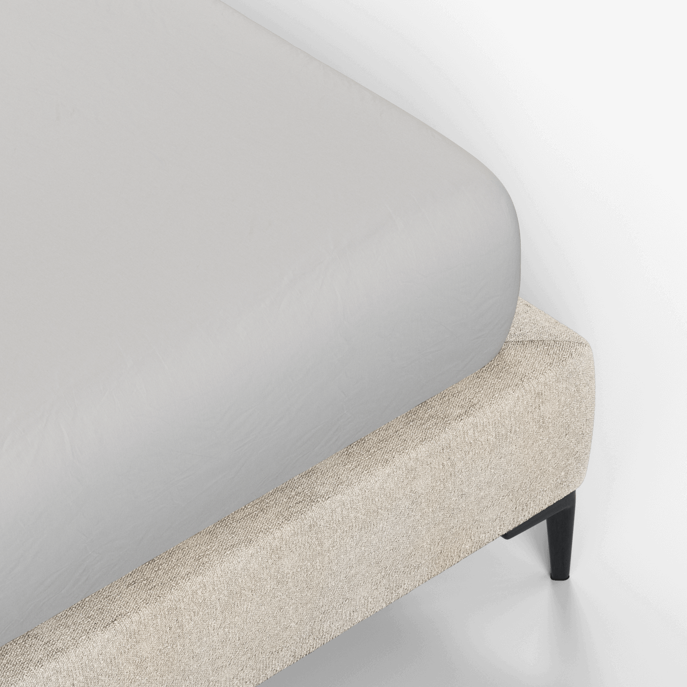 Abbey Uphlostered Bed with Structured Headboard and Refined Lines