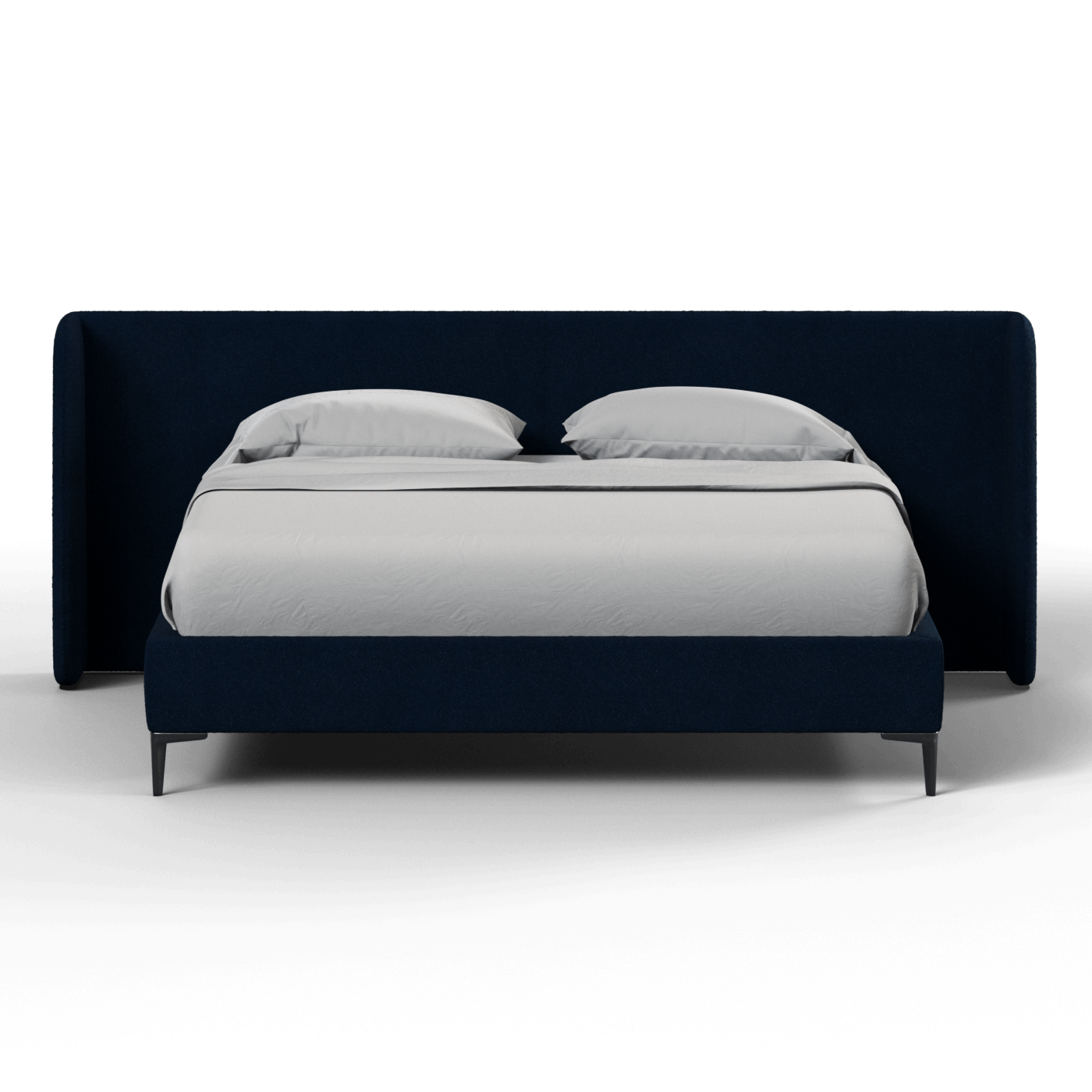 Abbey Uphlostered Bed with Structured Headboard and Refined Lines