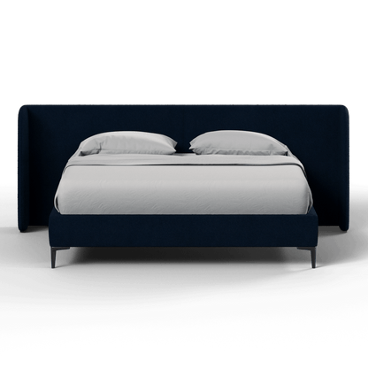 Abbey Uphlostered Bed with Structured Headboard and Refined Lines